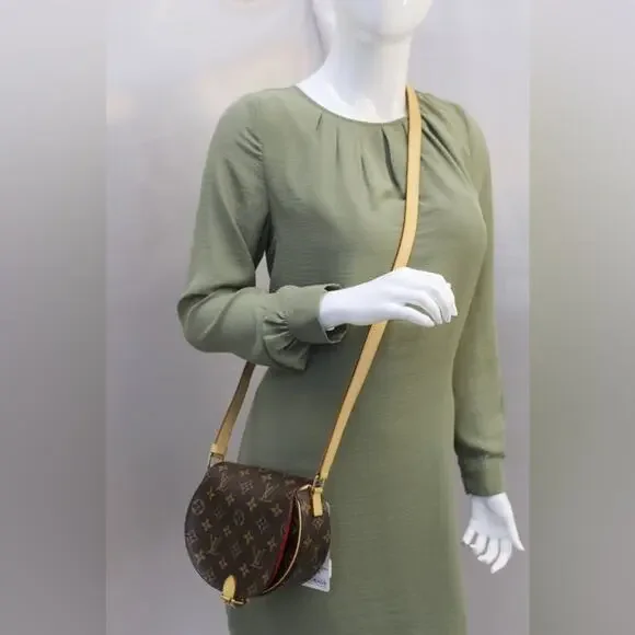 AUTHENTIC LOUIS VUITTON MONOGRAM TAMBOURINE SHOULDER CROSSBODY BAG FL0014 - Picture 10 of 10